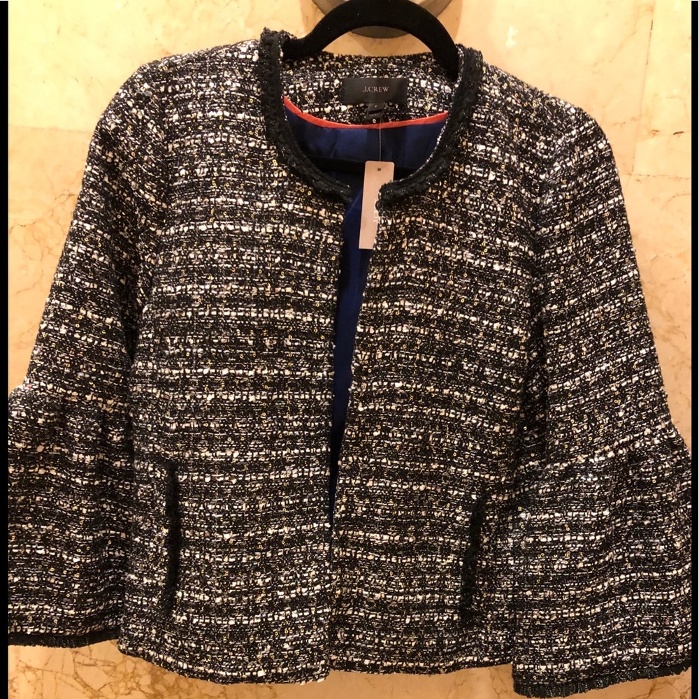 J. Crew Sequined Tweed Jacket